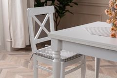 White Eettafelset met Bank, 110x70 cm