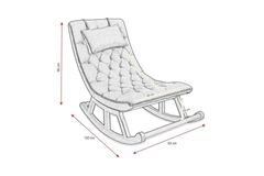 Asedia Maeve Diego Schommelstoel, Veelkleurig & Natuurlijke Kleur