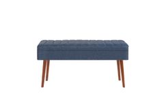 Vina Stoffen Bank Met Opberg Ruimte, Walnoot Marineblauw 1048