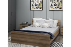 Tideway King Size Bed, 150 x 200 cm, Walnut