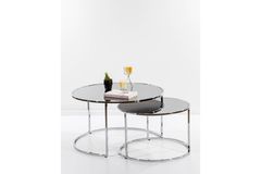 Circles Salontafel, Rookgrijs en Chroom