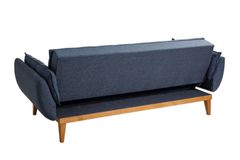 Moby Three Seater Sofa Bed, Fabric in Navy Blue