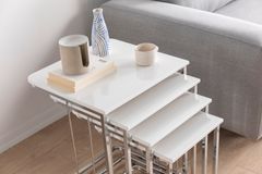 Vegas Zettafels met Metalen Poten, Wit