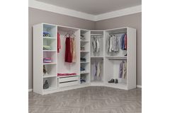 Medway Tideway Kledingkast met 7 Deuren, Wit en Zwart