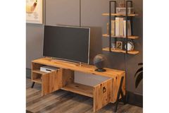 Yanke TV-Meubel met Rekken, 150 cm, Pijnboom