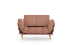 Futon Nina 2-Zitsbank, Lichtbruin