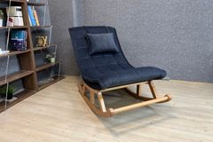 Asedia Maeve Schommelstoel, Antraciet & Natuurlijke Kleur