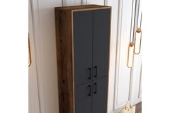 Berlin Shoe Cabinet, Walnut & Anthracite