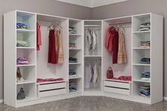 Medway Hoekkast met 8 Deuren en 4 Lades, Wit