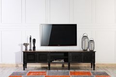 Aller Tv-Meubel, 200 cm, Zwart