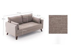 Bella Soft 2-Zitsbank, Creme