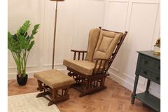 Baroque Schommelstoel, Bruin & Walnoot