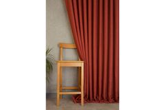 Massarelli Sabin Decoratief Gordijn, Geplooid, 60x260 cm, Steenrood