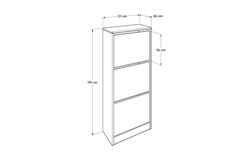 Adore Flat Duo 3-Tier Shoe Storage Cabinet, Yellow