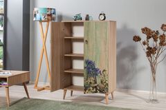 Motto Forest Green High Console, Walnut