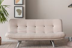 Pafu Hippo Linnen 3-Zitsbank Met Bed Functie, Crème