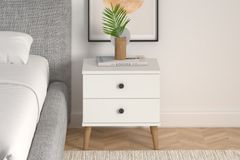 Luce Bedside Table, White