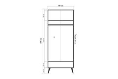 City Tulip Kledingkast met 2 Deuren