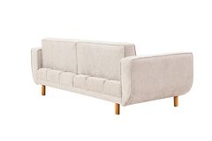 Larus 3-Zitsbank, Creme, Natuurlijke Poten