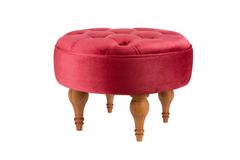 Craft Ronde Poef, Rood