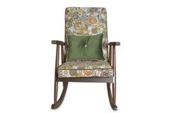 Asedia Trend Retro Schommelstoel, Groen & Walnoot