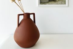 Tile Ceramic Vase, Red