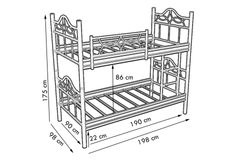 Hadley Stapelbed, 90x190cm, Wit