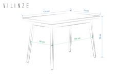 Vilinze Avanos Tafel, Wit & Antraciet