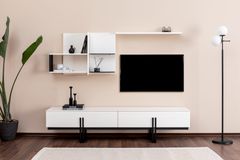 Line TV-Meubel, Wit & Zwart