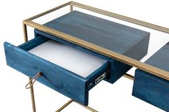 Wychwood Console Table, 120 cm, Walnut & Brass
