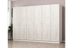 Medway Country Kledingkast met 6 Deuren en 2 Lades, Wit