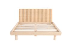 Luna Hendrick Houten Bedframe, 150x200 cm, Natuurlijke Kleur