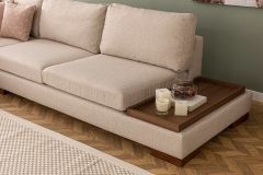 Tulip Hoekbank Rechts, Creme (Zonder pouf)