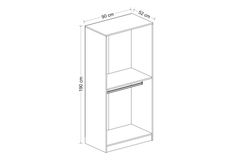 Medway Itz Kledingkast met 2 Deuren, 190 cm, Walnoot