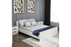Medway King Size Bed, 150 x 200 cm, White