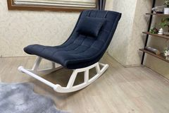 Asedia Maeve Schommelstoel, Antraciet & Wit