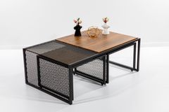 Valencia Salontafel Set, Antiek Walnoot