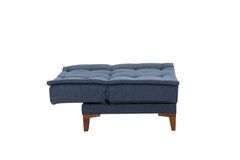 Kelly Fauteuil In Linnen Stof, Donkerblauw