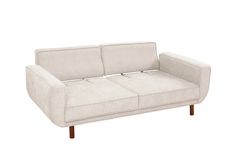 Larus 3-Zitsbank, Creme, Walnoot Poten