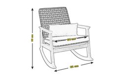 Asien Scandinavische Schommelstoel , Creme en Zwart