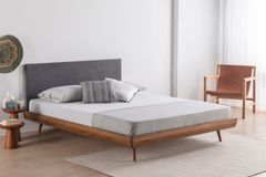 Luna Masis Houten Bedframe, 100x200 cm, Walnoot