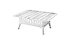 Zerenland 511 Salontafel Op Wielen, Antraciet Noten