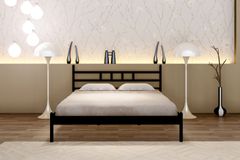 Diego Bedframe, 160x200 cm, Zwart