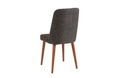 Vina Dining Chair, Anthracite & Walnut