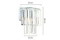 Apliqa Palla Bianca Wandlampenset, 2 Stuks, Chroom