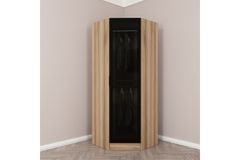 Medway Tideway Hoekkledingkast, Walnoot en Zwart