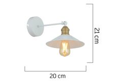 Apliqa Wilster Retro Wandlampenset, 2 Stuks, Wit