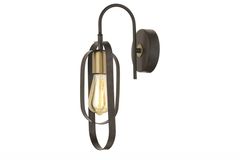 Apliqa Cocoon Wandlamp, Zwart en Mat Goud