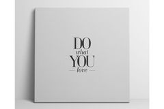 Doe What You Love Minimaal Schilderij Op Canvas, 100x100 cm