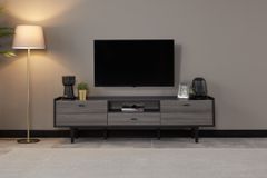 Zeta TV Unit, 200 cm, Black